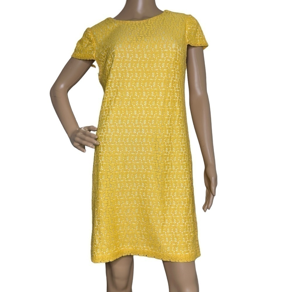 Maggy Boutique lace white and yellow dress Size 8